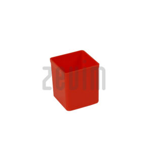 Kunststof bakje rood 54x54x45 mm