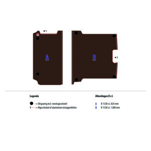 Vloerplaat 12 mm bruin tbv PROACE L1 FWD (wielbasis 2925)